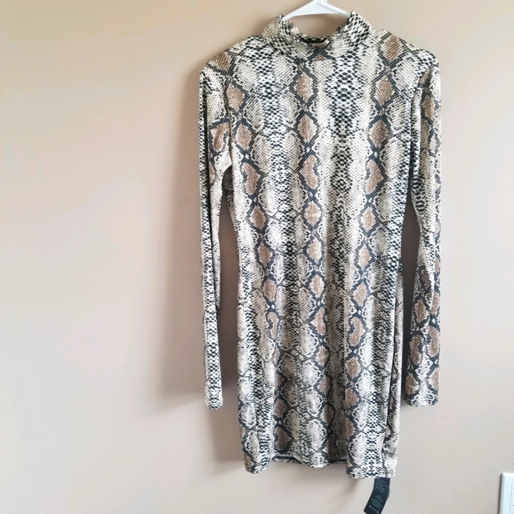 Bodycon Snake skin print mini cocktail dress